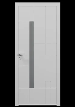 4ALU Porte d'entrée alu blanc Imani H.215 x l.90 cm poussant droit