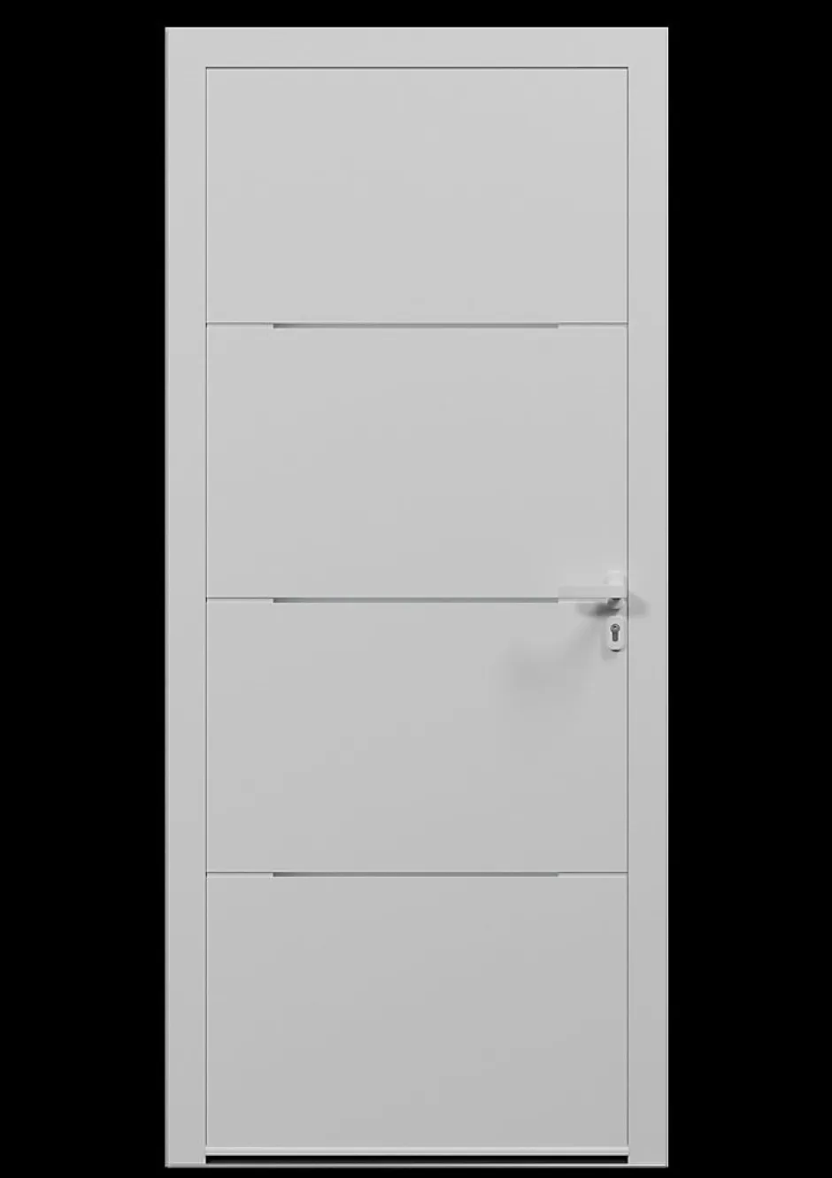 4ALU Porte d'entrée alu blanc Leme H.215 x l.90 cm poussant gauche