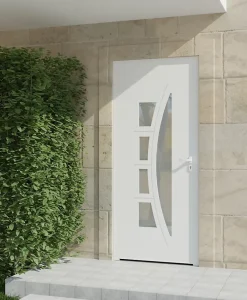 Porte d'entrée alu blanc Rylie H.215 x l.90 cm poussant gauche-4ALU