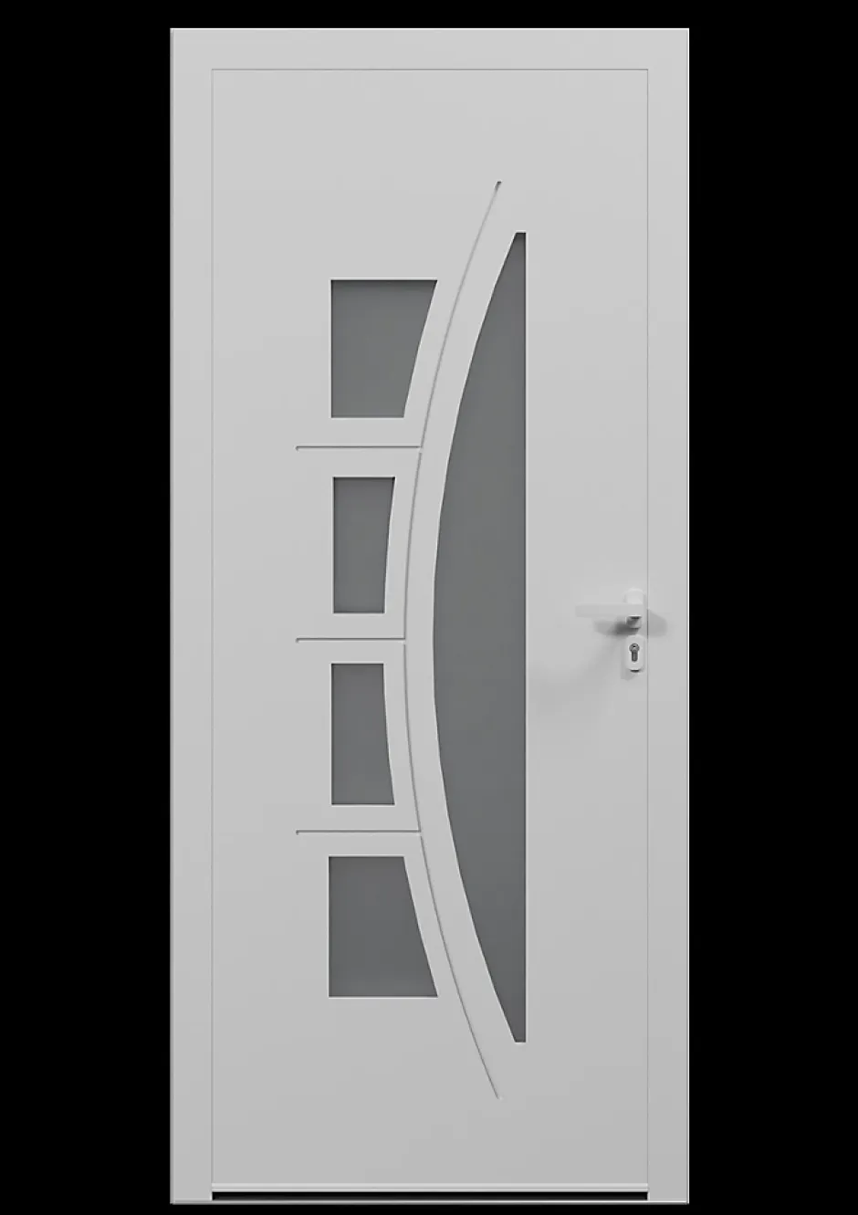 Porte d'entrée alu blanc Rylie H.215 x l.90 cm poussant gauche-4ALU