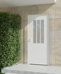 4ALU Porte d'entrée alu blanc Sestri H.215 x l.90 cm poussant droit