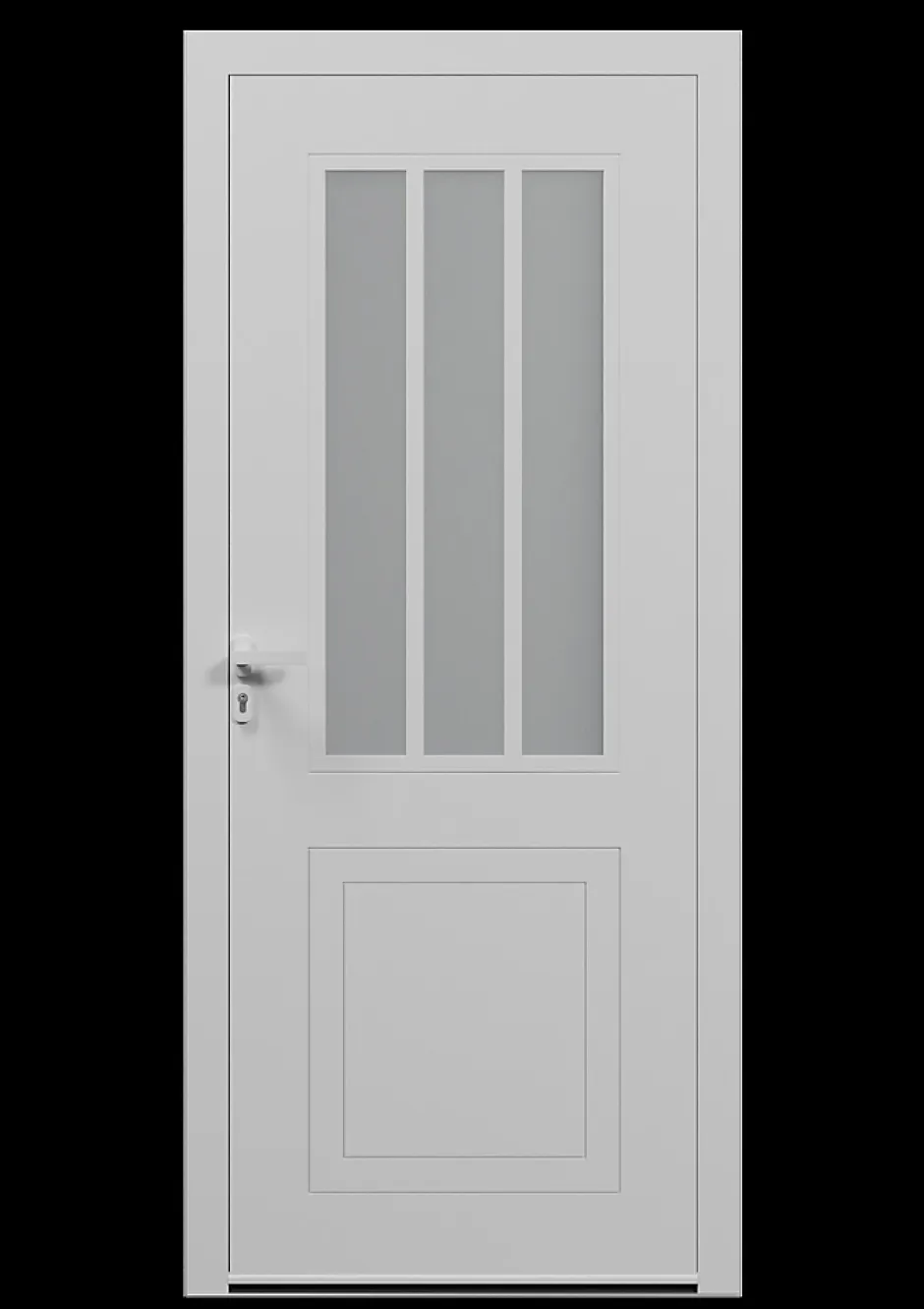 4ALU Porte d'entrée alu blanc Sestri H.215 x l.90 cm poussant droit