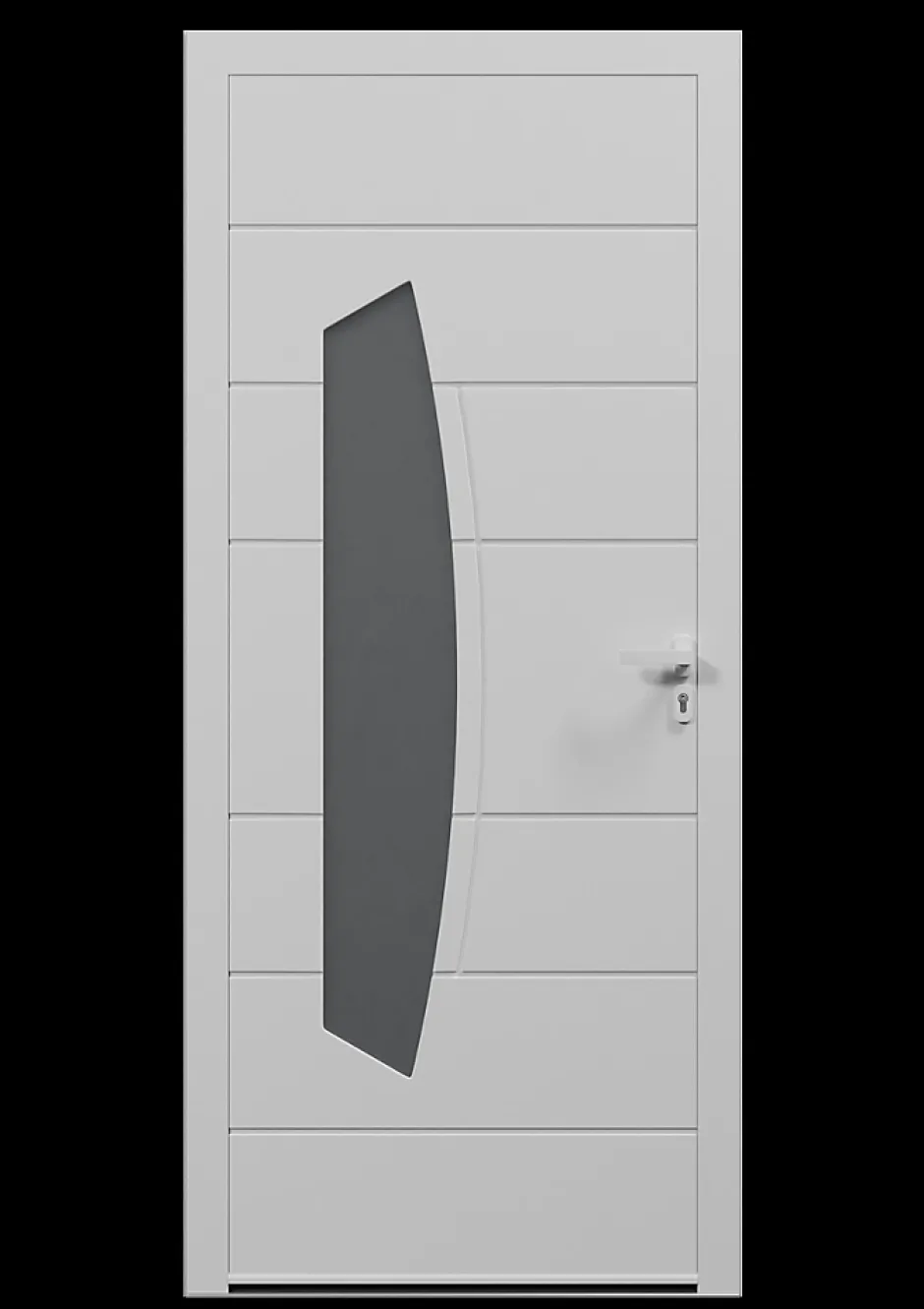 Porte d'entrée alu blanc Tegan H.215 x l.90 cm poussant gauche-4ALU New