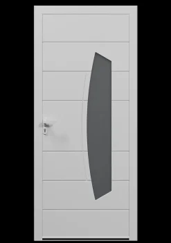 4ALU Porte d'entrée alu blanc Tegan H.215 x l.90 cm poussant droit