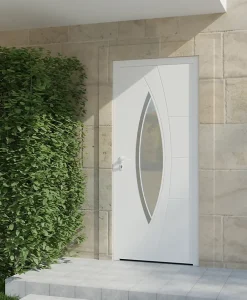 Porte d'entrée alu blanc Zaria H.215 x l.90 cm poussant droit-4ALU Hot