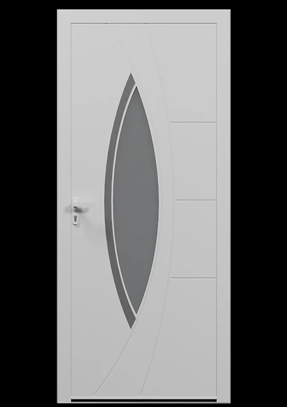 Porte d'entrée alu blanc Zaria H.215 x l.90 cm poussant droit-4ALU Hot