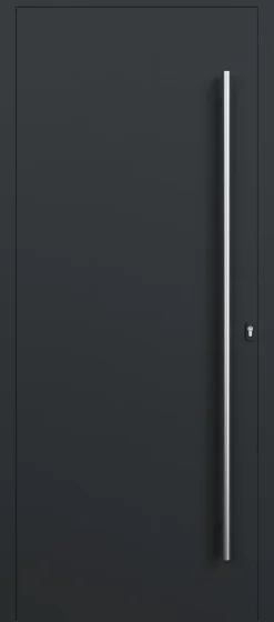 4ALU Porte d'entrée alu gris Kapas H.215 x l.90 cm poussant gauche