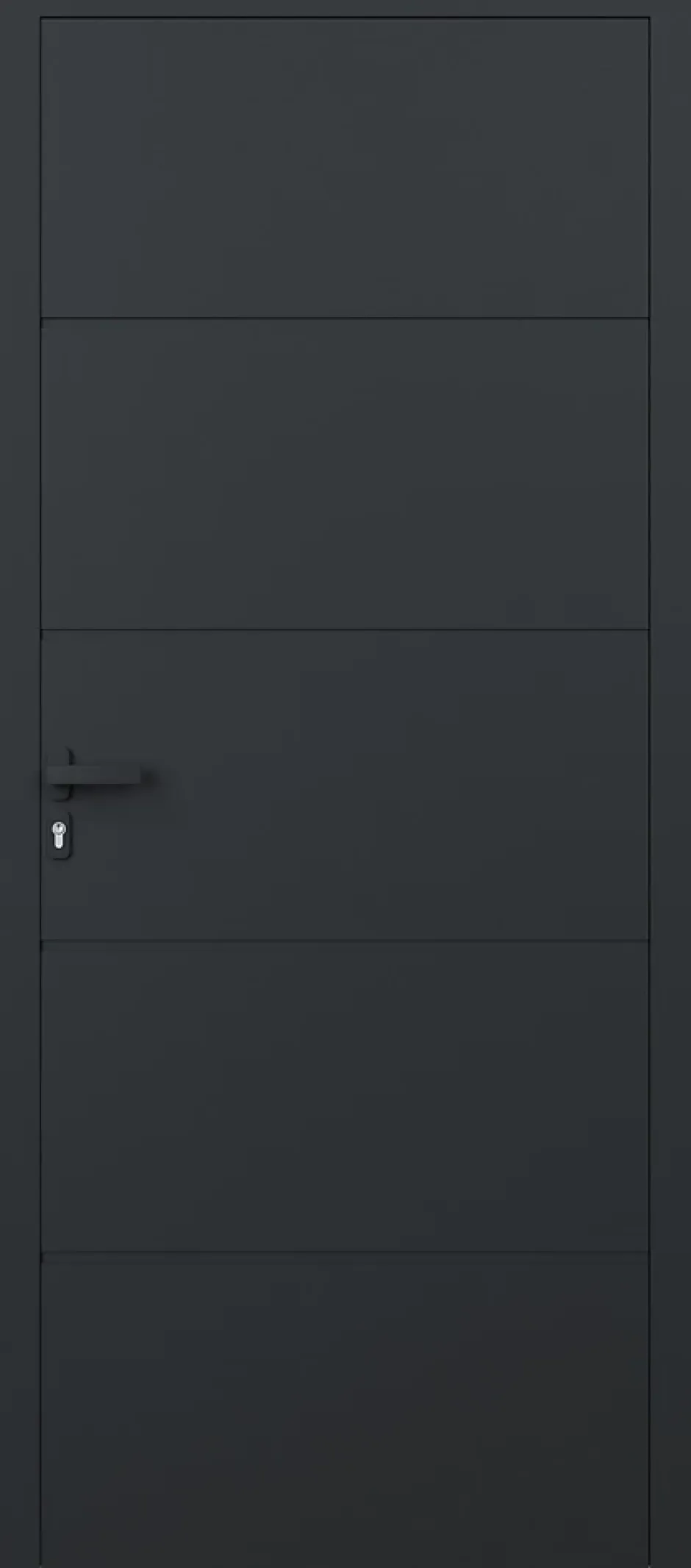 Porte d'entrée alu gris Madryn H.215 x l.90 cm poussant gauche-4ALU Hot