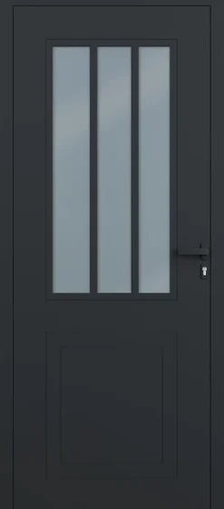 Porte d'entrée alu gris Sestri H.215 x l.90 cm poussant droit-4ALU Online