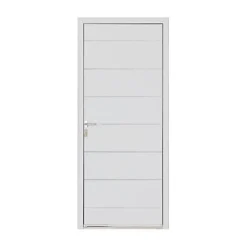 Porte d'entrée aluminium Alexandra blanc 80 x h.215 cm poussant gauche- Clearance