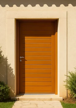 Porte D'entrée Bois Pleine Laura, H.215xl.90 Côte Tableau P.droit-Gd Menuiseries