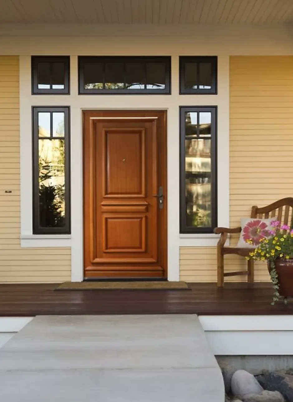 Gd Menuiseries Porte D'entrée Bois Pleine Tahi 1, H.215xl.90 Côte Tableau P. Gauche