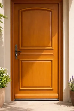 Gd Menuiseries Porte D'entrée Bois Pleine Garnier, H.215xl.90 Côte Tableau, P.droit