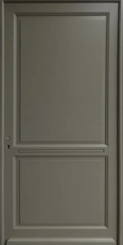 Gd Menuiseries Porte D'entrée Bois Pleine Elixir, Vert Ral7002, H.215xl.90 Côte Tableau, P.droit