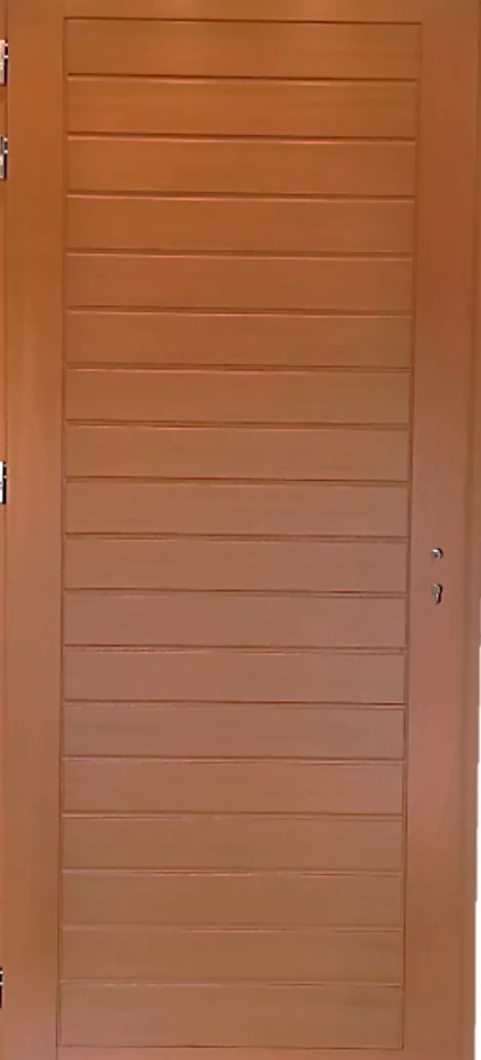 Porte D'entrée Bois Pleine Laura, H.215xl.90 Côte Tableau P.droit, Poignée, Barillet-Gd Menuiseries