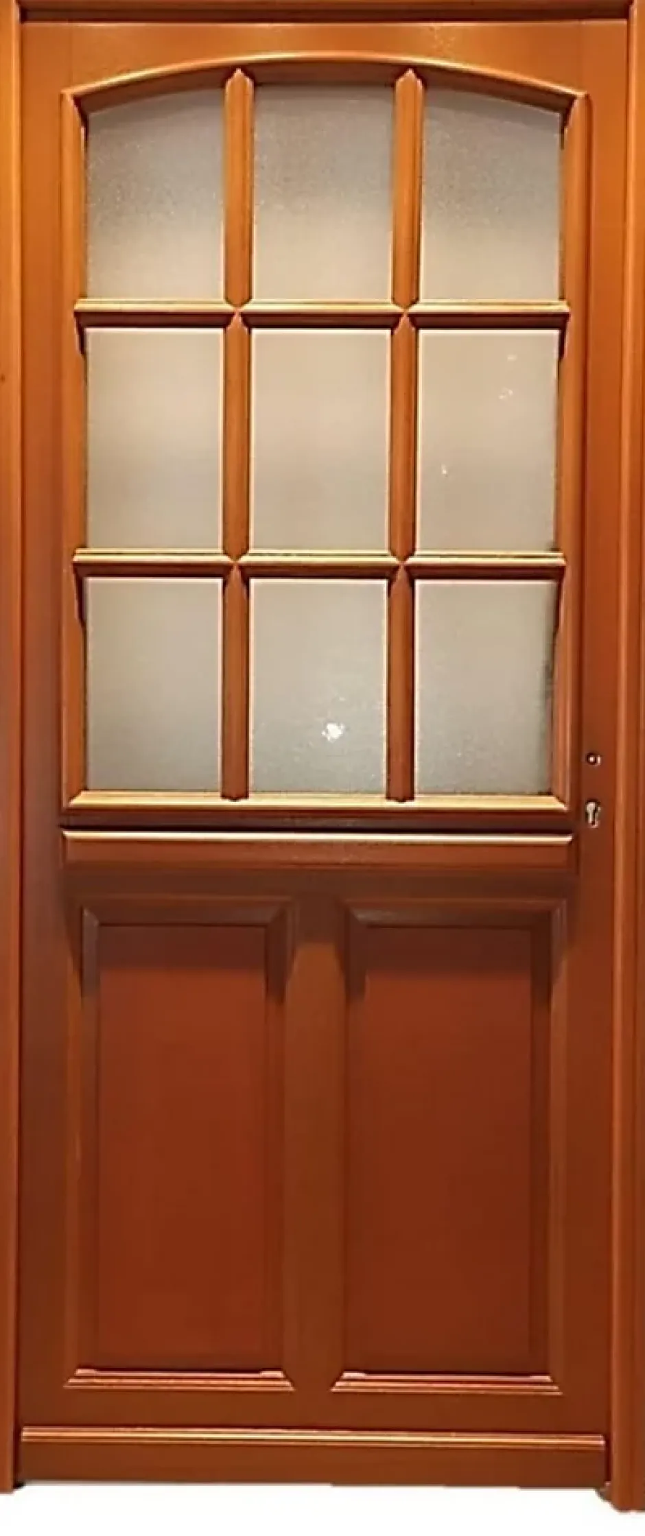 Porte D'entrée Bois Vitrée Alena, H.215xl.80 Côte Tableau P. Gauche-Gd Menuiseries New