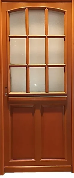 Gd Menuiseries Porte D'entrée Bois Vitrée Alena, H.215xl.80 Côte Tableau P.droit