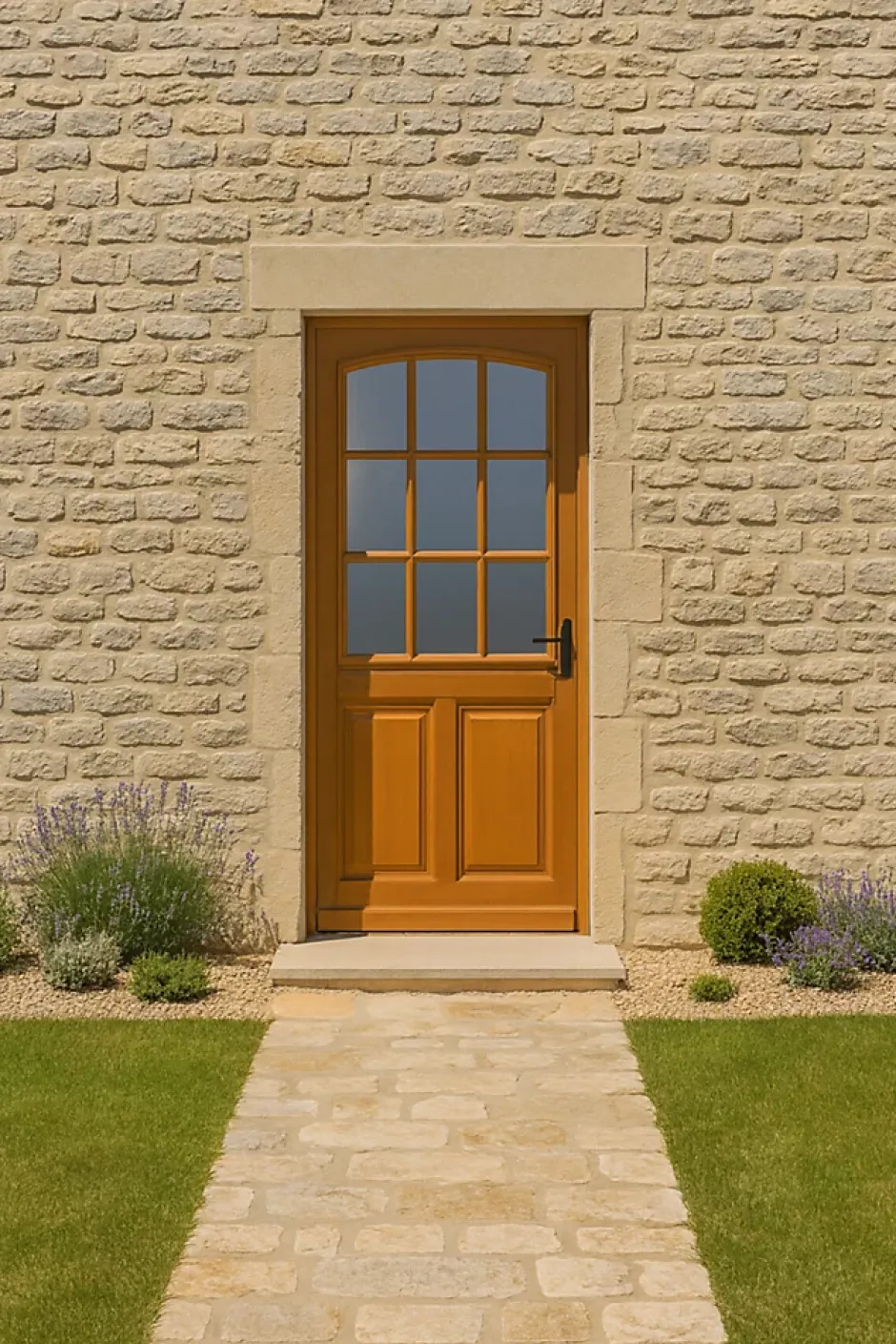 Porte D'entrée Bois Vitrée Alena, H.215xl.90 Côte Tableau P. Gauche-Gd Menuiseries Clearance