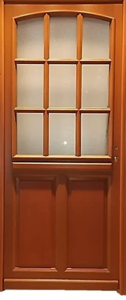 Porte D'entrée Bois Vitrée Alena, H.215xl.90 Côte Tableau P. Gauche-Gd Menuiseries Clearance