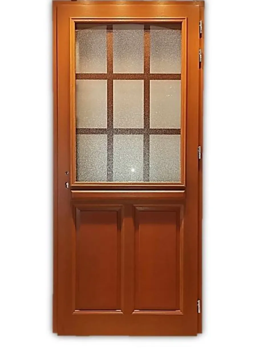 Porte D'entrée Bois Vitrée Alena, H.215xl.90 Côte Tableau P. Gauche-Gd Menuiseries Clearance