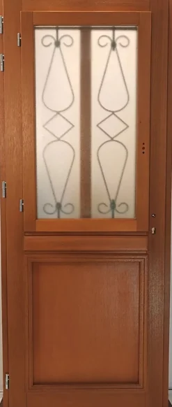 Gd Menuiseries Porte D'entrée Bois Vitrée Baya, H,200xl,80 Côte Tableau P.droit