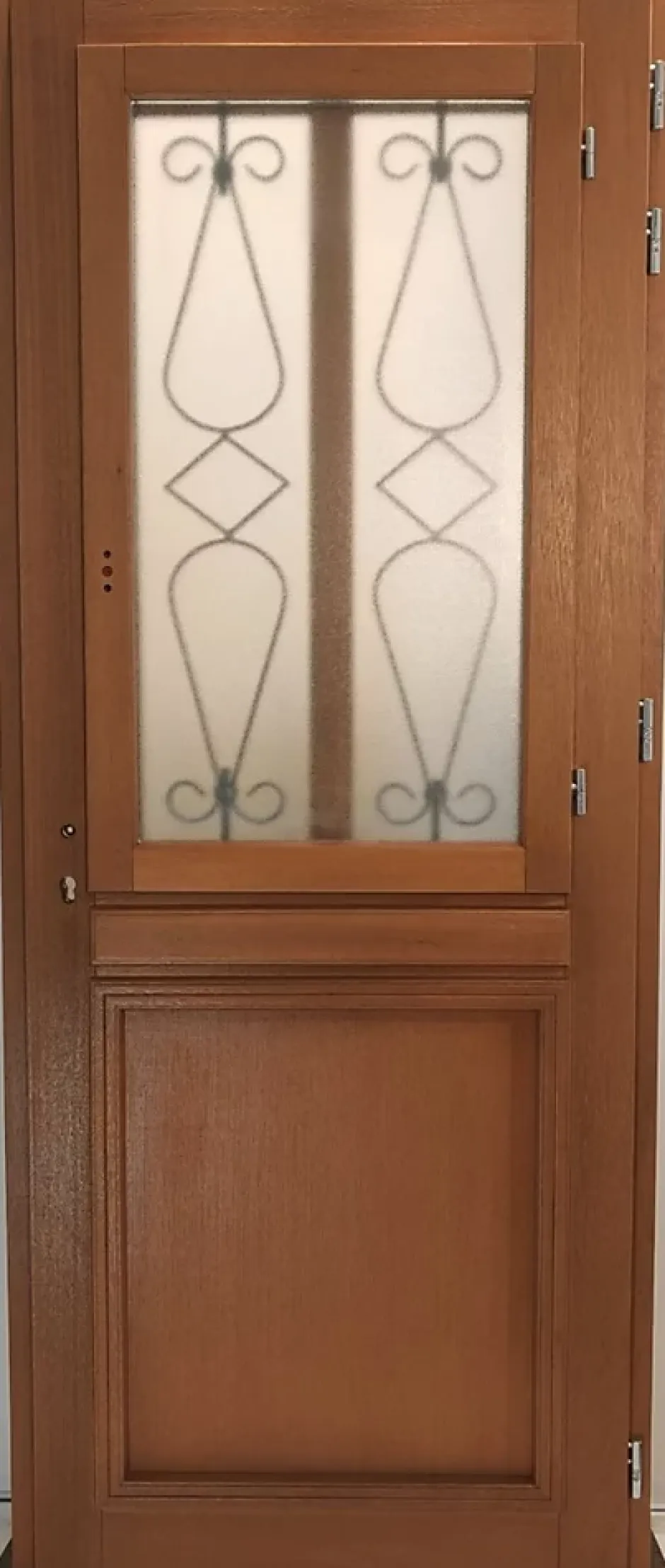 Gd Menuiseries Porte D'entrée Bois Vitrée Baya, H.215xl.90 Côte Tableau P,gauche