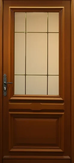 Gd Menuiseries Porte D'entrée Bois Vitrée Cornelia, H.215xl.90 Côte Tableau, P.droit