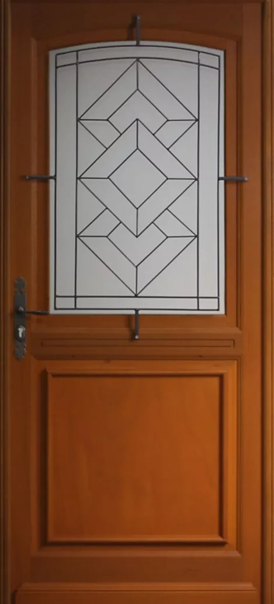 Gd Menuiseries Porte D'entrée Bois Vitrée Elma, H.215xl.90 Côte Tableau, P.droit