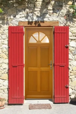 Porte D'entrée Bois Vitrée Ferji, H.215xl.90 Côte Tableau P.gauche-Gd Menuiseries Discount