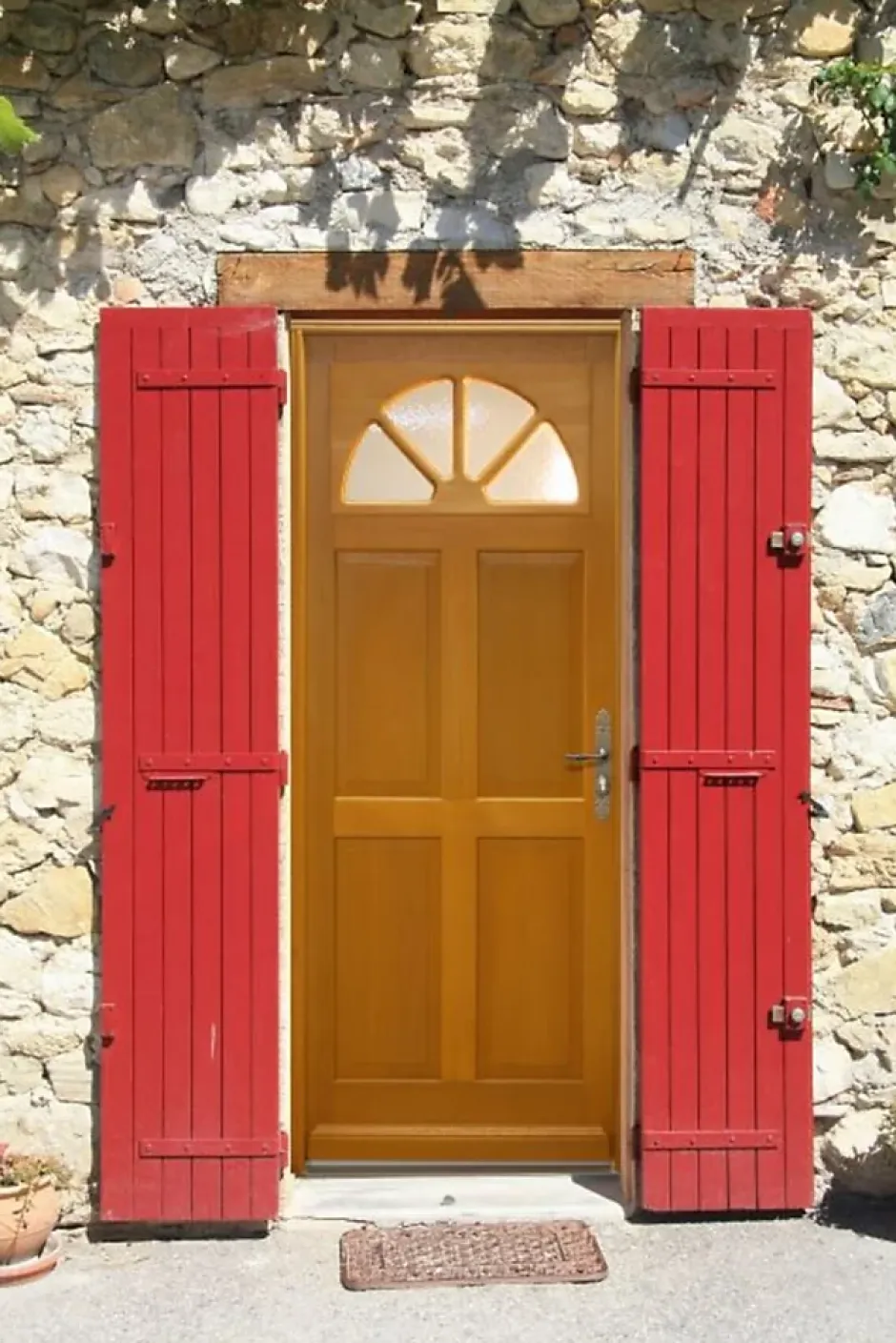 Porte D'entrée Bois Vitrée Ferji, H.215xl.90 Côte Tableau P.gauche-Gd Menuiseries Discount