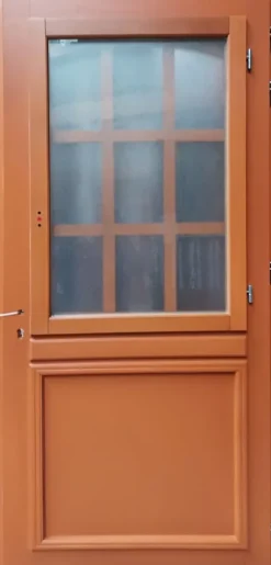 Gd Menuiseries Porte D'entrée Bois Vitrée Marine, H,200xl,80 Côte Tableau P. Gauche