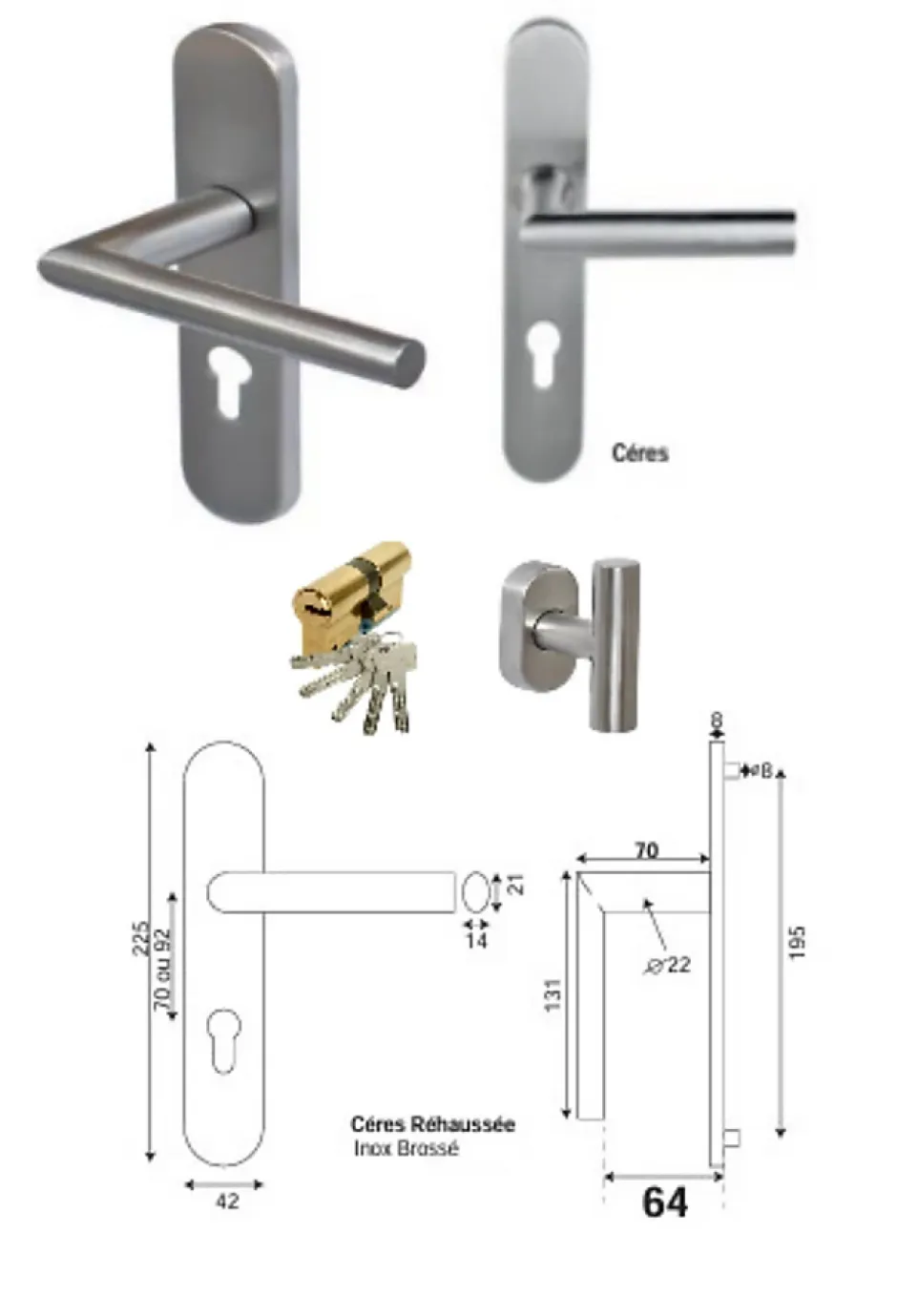 Porte D'entrée Bois Vitrée Mathis, H,200xl,80 Côte Tableau P.droit, Poignée, Barillet-Gd Menuiseries