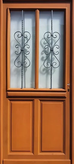 Gd Menuiseries Porte D'entrée Bois Vitrée Syrah, H.215xl.90 Côte Tableau P.gauche