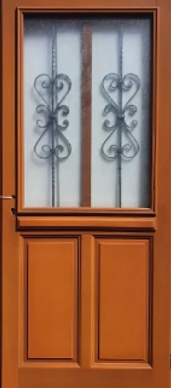 Gd Menuiseries Porte D'entrée Bois Vitrée Syrah, H.215xl.90 Côte Tableau P.gauche