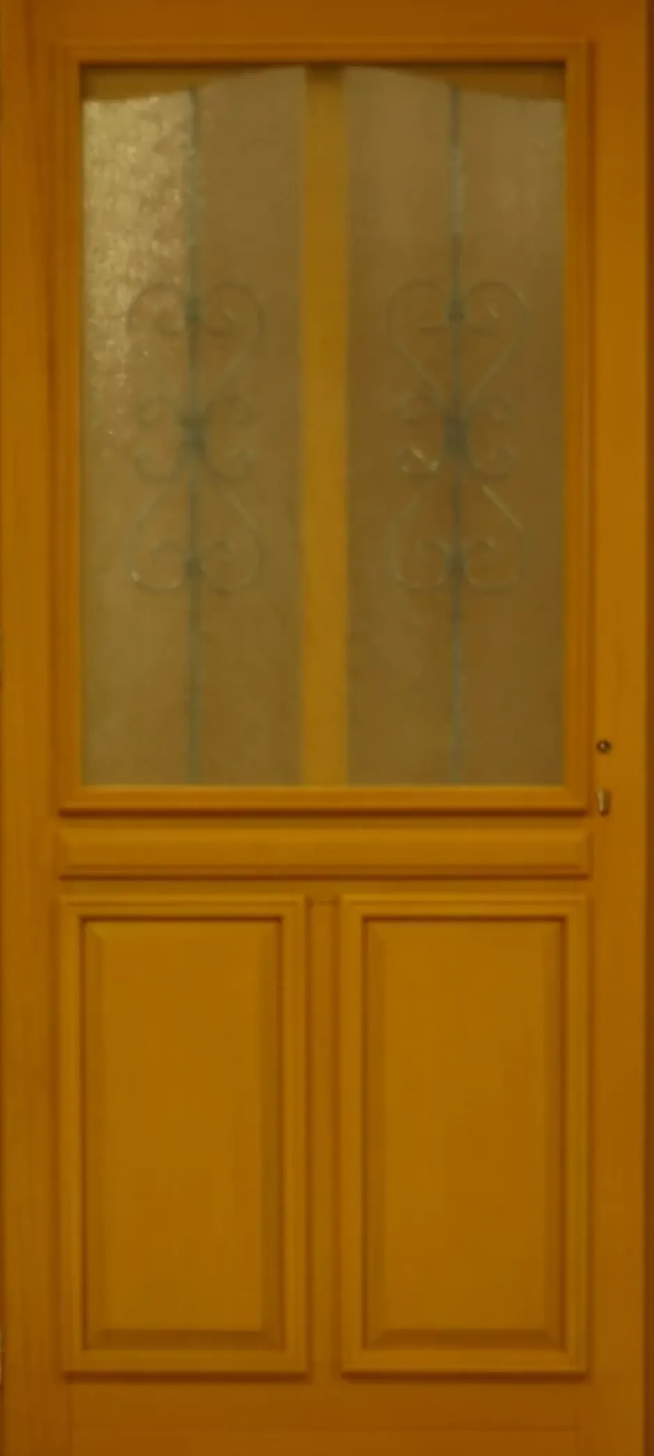 Gd Menuiseries Porte D'entrée Bois Vitrée Sandy, H.215xl.90 Côte Tableau, P.droit