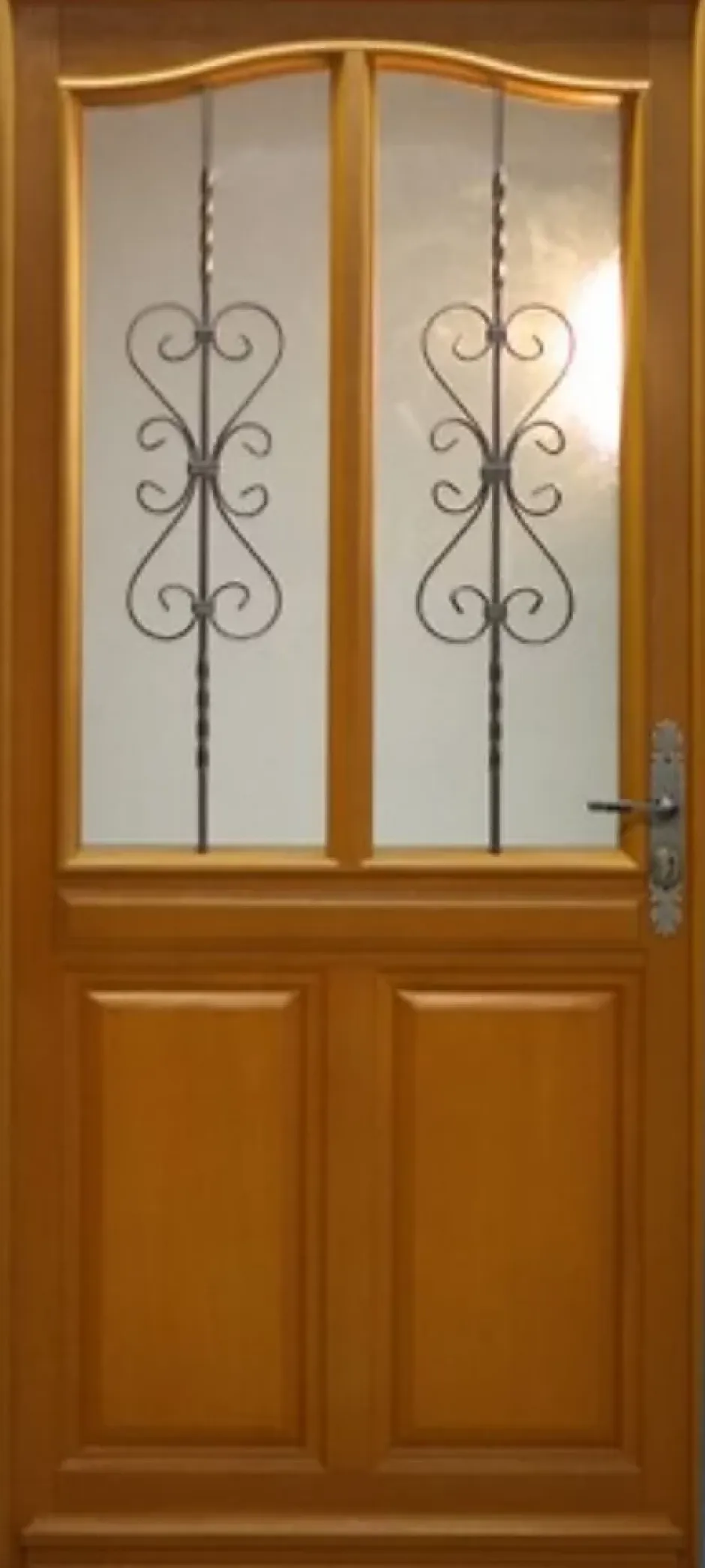 Porte D'entrée Bois Vitrée Sandy, H.215xl.90 Côte Tableau P.gauche-Gd Menuiseries Outlet