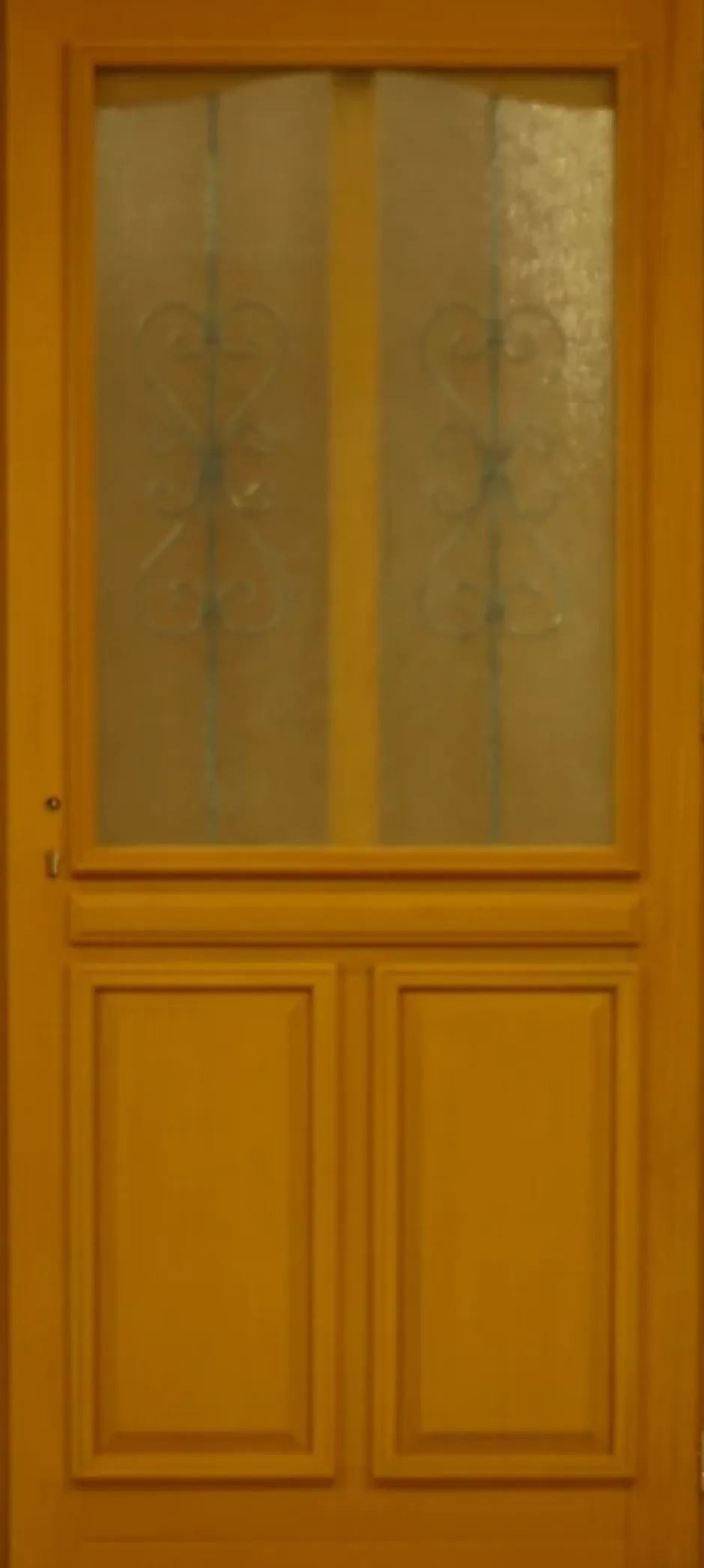 Porte D'entrée Bois Vitrée Sandy, H.215xl.90 Côte Tableau P.gauche-Gd Menuiseries Outlet