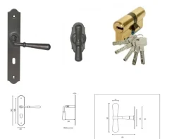 Gd Menuiseries Porte D'entrée Bois Vitrée Vauban, H,200xl,80 P,gauche, Poignée, Barillet Côte Tableau