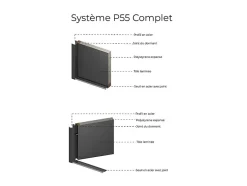Porte d'entrée en acier pleine et inox H207 x L100 cm anthracite - épaisseur 55 mm - poussant gauche - NAXARA-Vente-unique Online
