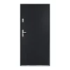 Porte d'entrée en acier pleine H207 x L100 cm anthracite - épaisseur 55 mm - poussant droit - AGUEDA-Vente-unique Sale