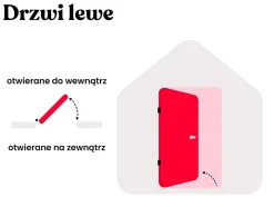 Vente-unique Porte d'entrée en acier vitrée et inox H207 x L100 cm effet chêne - épaisseur 55 mm - poussant gauche - COVAS