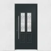 3 in 1 Porte d'entrée en aluminium TRADITIONAL DESIGN 5022-1111-9 RAL 7016 Ep.70mm (L.:900mm x H.:2000mm)