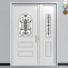 Porte d'entrée en aluminium CLASSIC DESIGN 2312-3365 RAL 9003 ( L.: 150 cm x H.: 215 cm)-3 in 1 Clearance