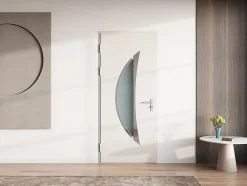 Porte d'entrée en aluminium H218 x L96 cm anthracite - épaisseur 65 mm - poussant droit - DATELO-Vente-unique Online