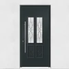 Porte d'entrée en aluminium TRADITIONAL DESIGN 5022-1110-9 RAL 7016 Ep.55mm (L.:850mm x H.: 2000mm)-3 in 1 Outlet
