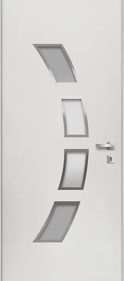 Porte d'entrée acier blanc RAL 9003 Valtos 96 x h.218 cm poussant gauche-Fortia Best