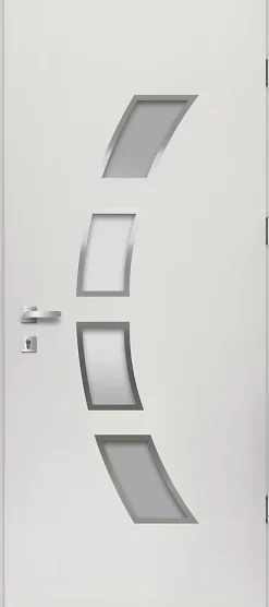 Porte d'entrée acier blanc RAL 9003 Valtos 96 x h.218 cm poussant gauche-Fortia Best