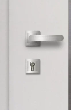 Porte d'entrée acier blanc RAL 9003 Ricadi 96 x h.218 cm poussant gauche-Fortia Online