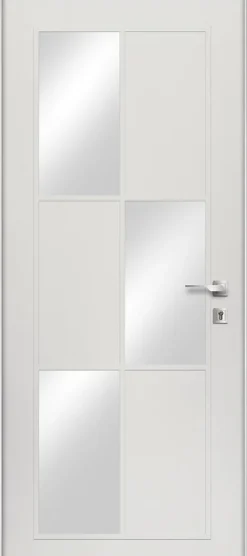 Fortia Porte d'entrée acier blanc RAL 9003 Jesolo 96 x h.218 cm poussant gauche