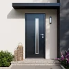 Porte d'entrée acier gris RAL 7016 Pasni 96 x h.218 cm poussant gauche-Fortia Online